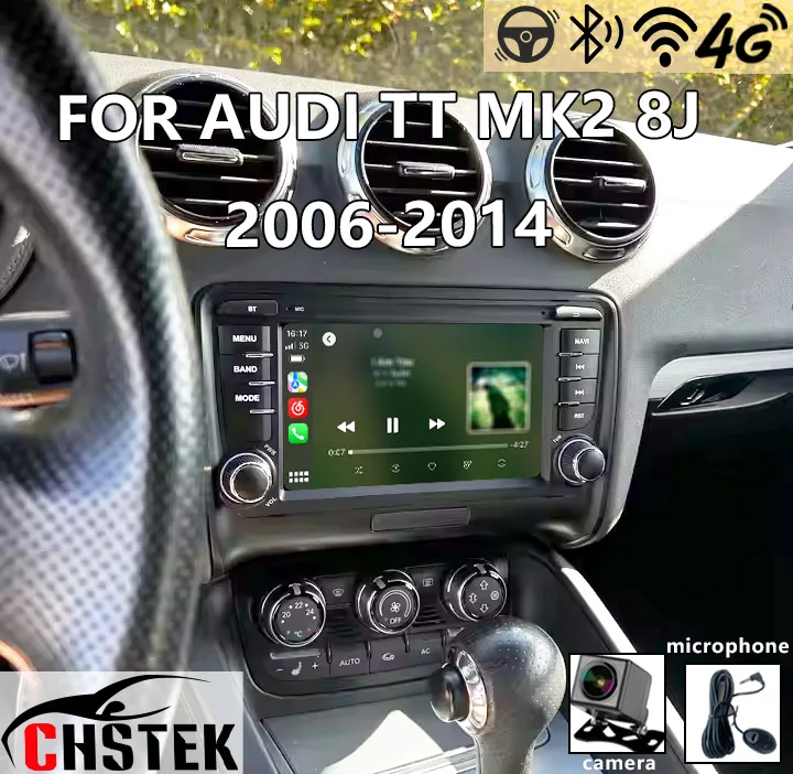HEAD For Audi TT MK2 8J 2006-2014 Handsfree Autoradio Exchange Wireless Carplay Navigation Android GPS WIFI DSP Autoradio Stereo