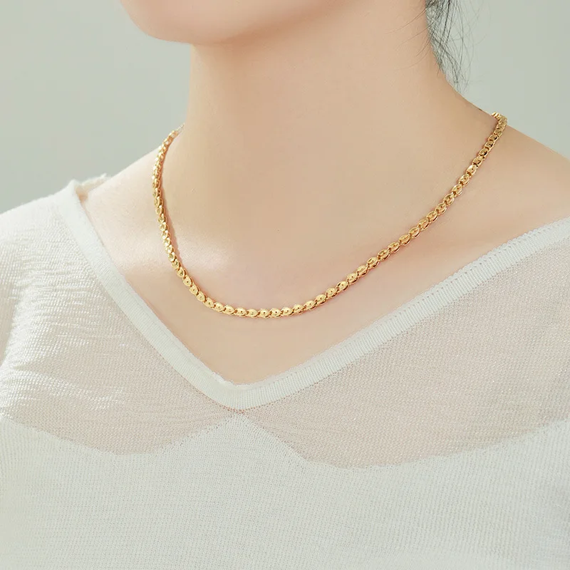 

Luxury 24K 9999 Pure Gold real gold Women's Fashion Love Necklace