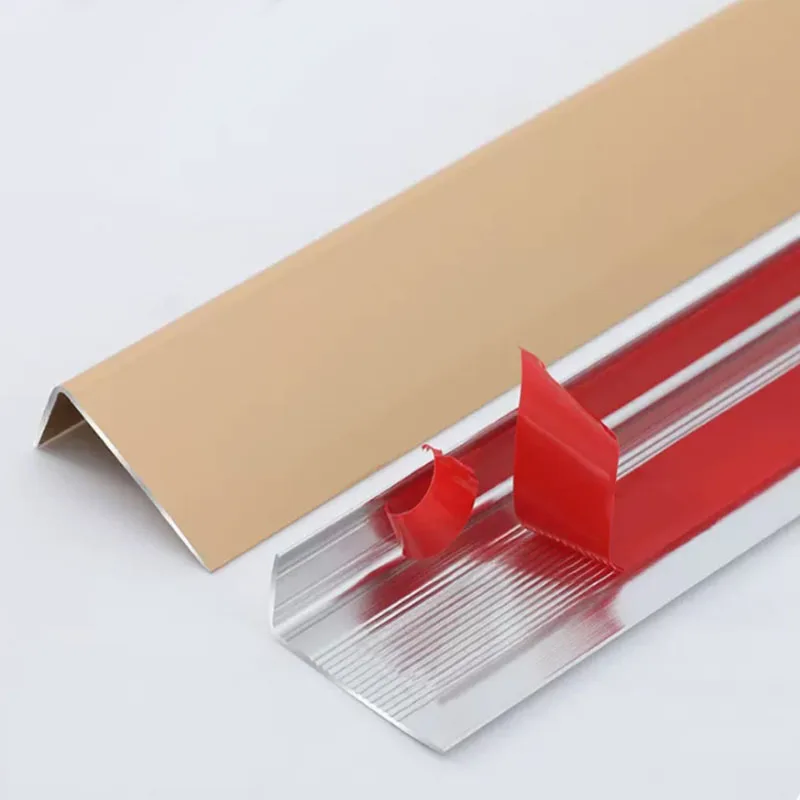 L-type Corner Protection Strips Aluminum Alloy Metal Wall Protection Strips Corner Anti-collision Stickers