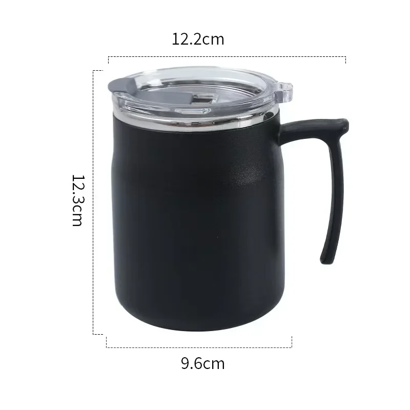 

Insulated coffee cup with lid, travel cup with handle, 17 oz stainless steel cup, suitable for camping, office, home Mate cup