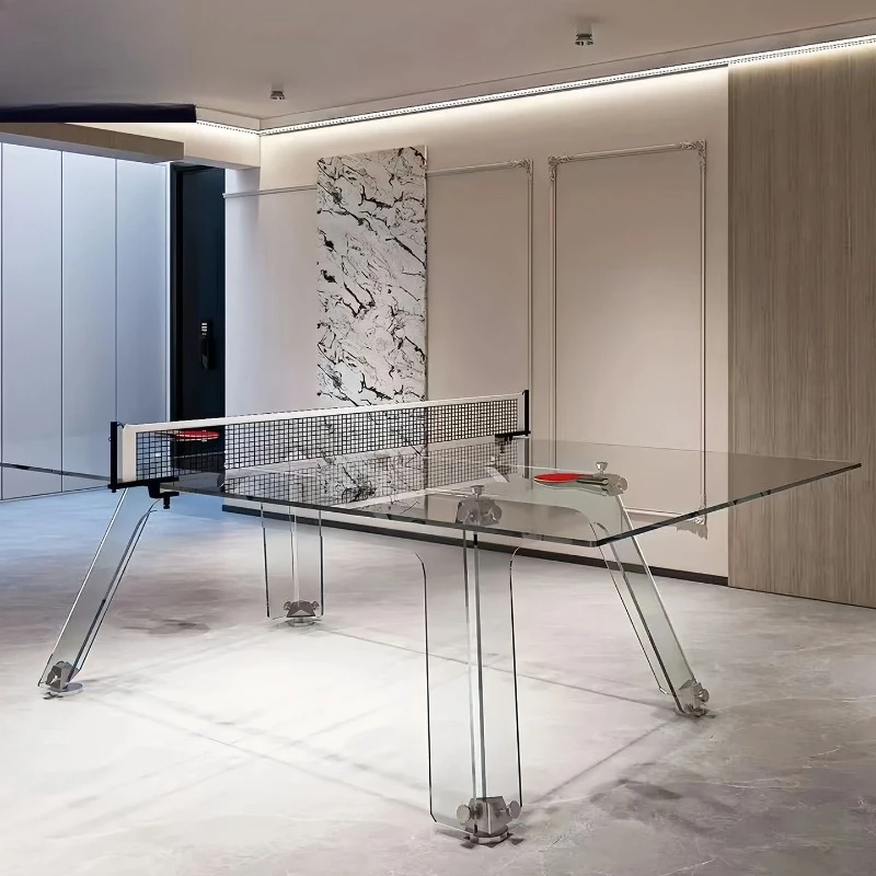 Italian high-end villa table tennis table modern style stainless steel crystal