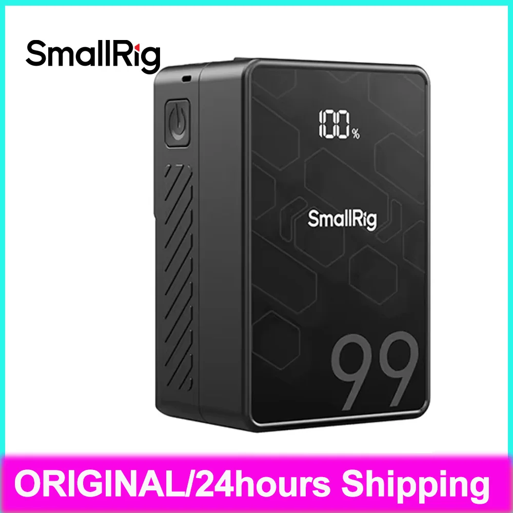 SmallRig VB99 SE Mini V-Mount Battery 99Wh 100W 6800mAh Fast Charging High-Capacity Type-C/D-TAP Input/Output Battery for Camera