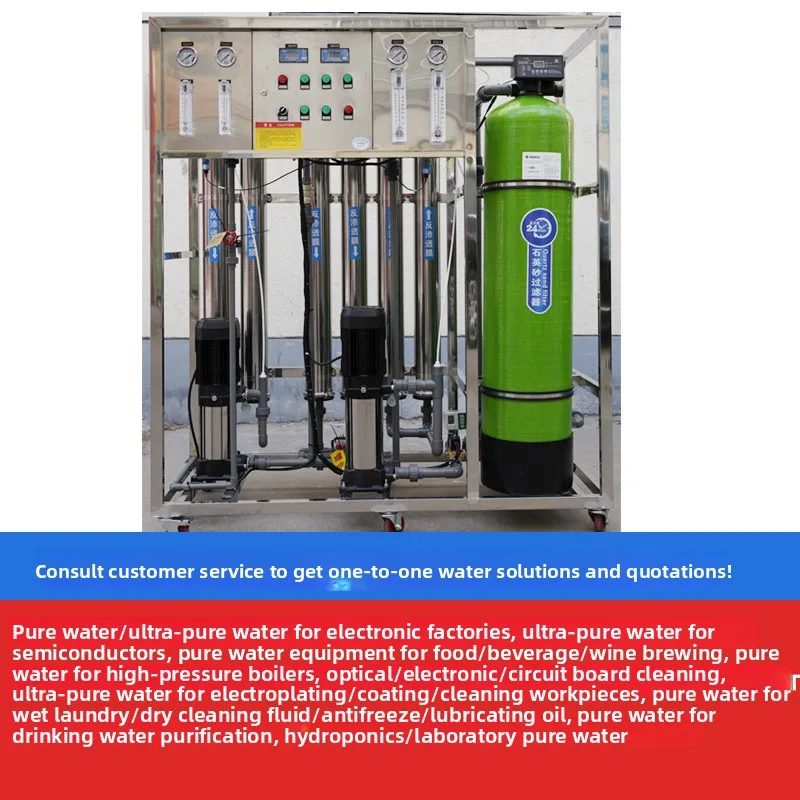 Fully Automatic Industrial Water Treatment Equipment Two-Stage Reverse Osmosis EDI Ultra-Pure Water Machine Purified Water