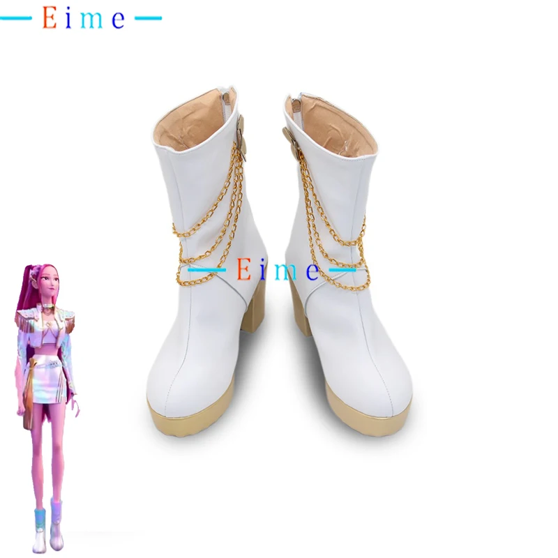 

Kpop MIRA Cosplay Shoes PU Leather Shoes Halloween Carnival Boots Anime Accessories Cosplay Prop Custom Made