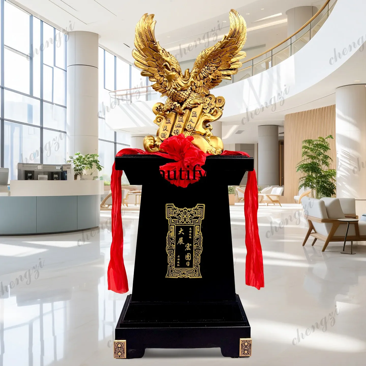 B178 Grand Exhibition Eagle Ornament Office Hotel Lobby Floor Decoration Company