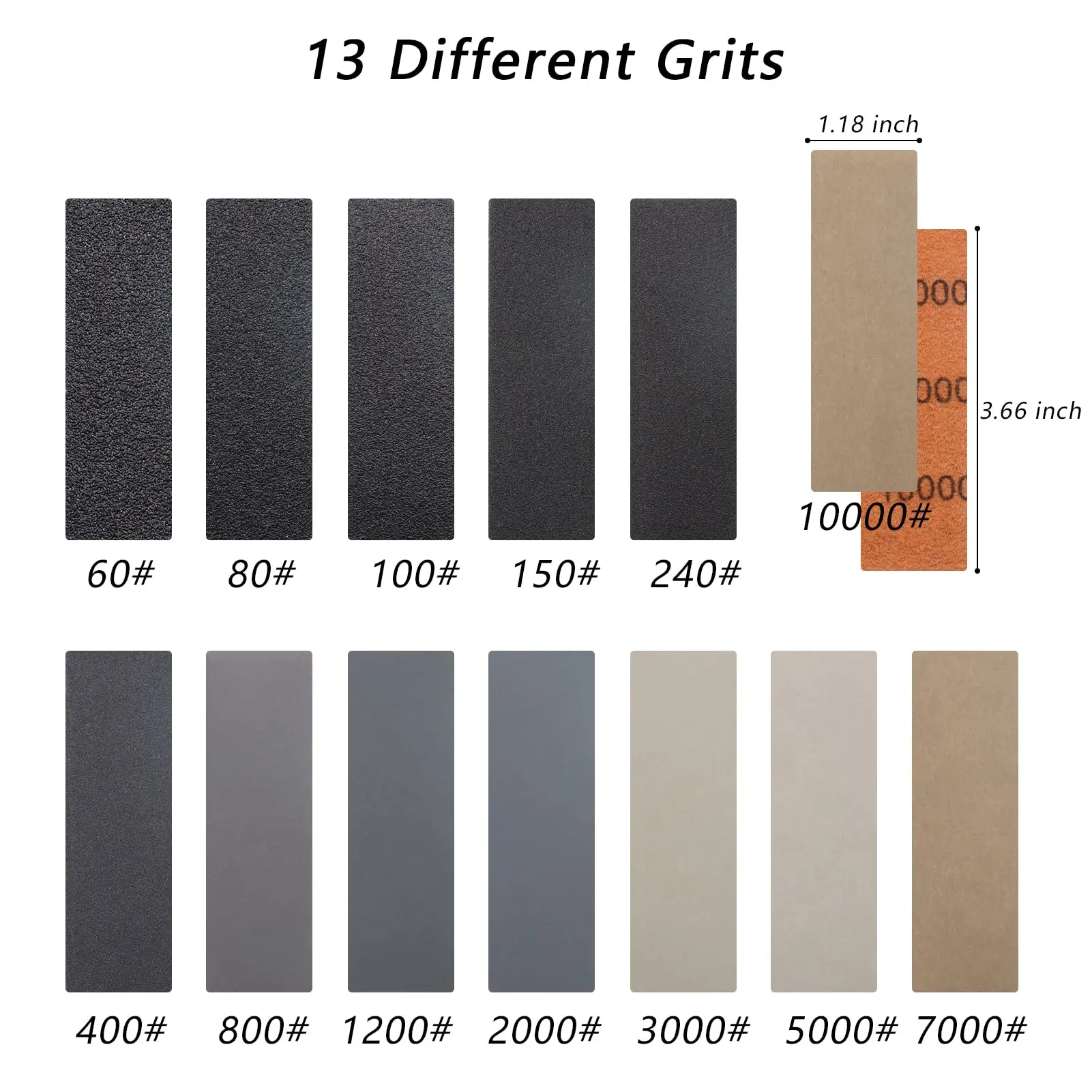 

3,5 x 1 дюйм шлифовальная бумага для деталей в ассортименте, зернистость 60–10000, 131 шт. для небольших проектов, наждачная бумага с крючками и петлями, полировка своими руками