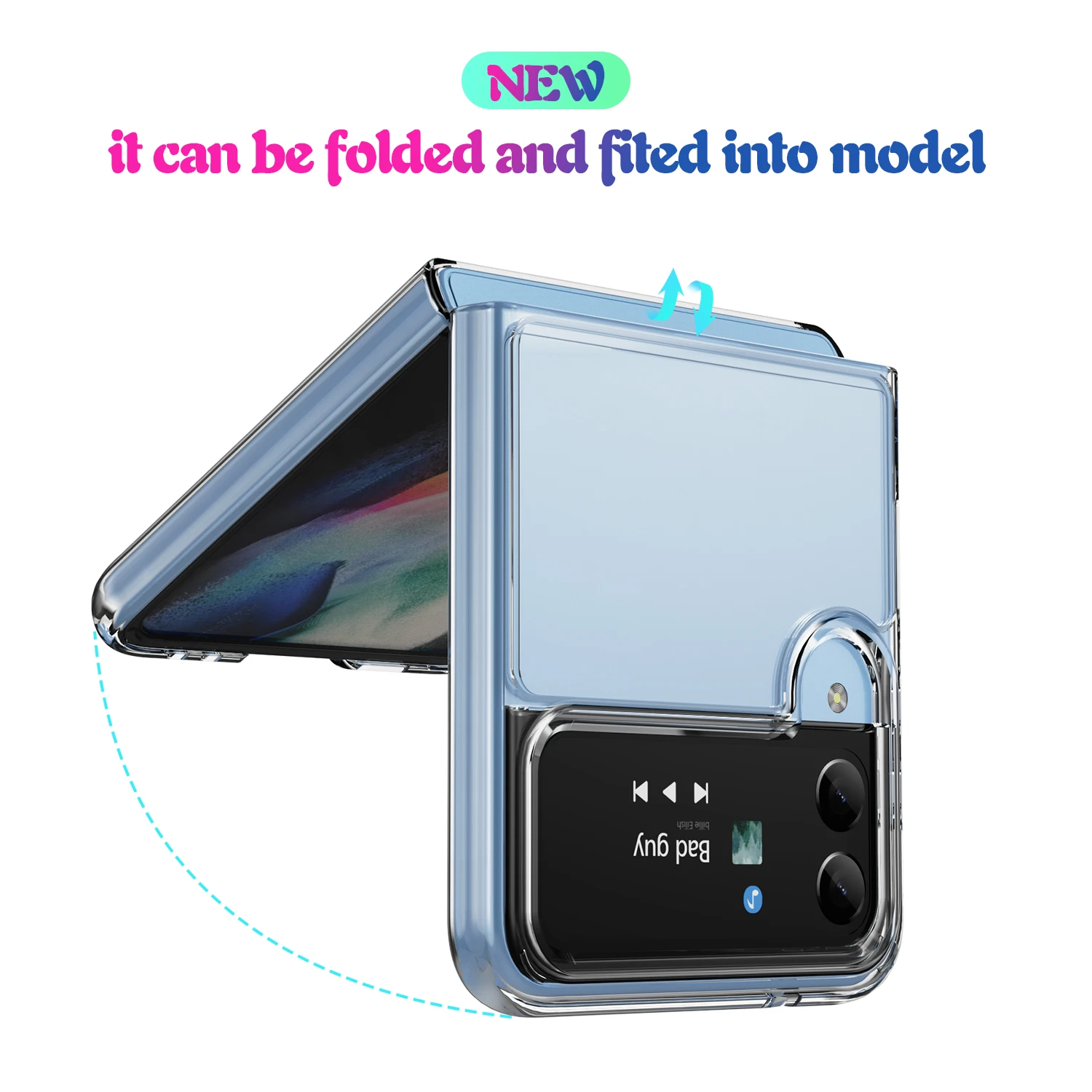 Clear Ultra Thin PC Case for Samsung Galaxy Z Flip 4 7 6 5 5G flip7 flip6 Flip4 Flip5 Flip2 Flip3 Flip 3 2 Anti-Knock Phone Bag image 6