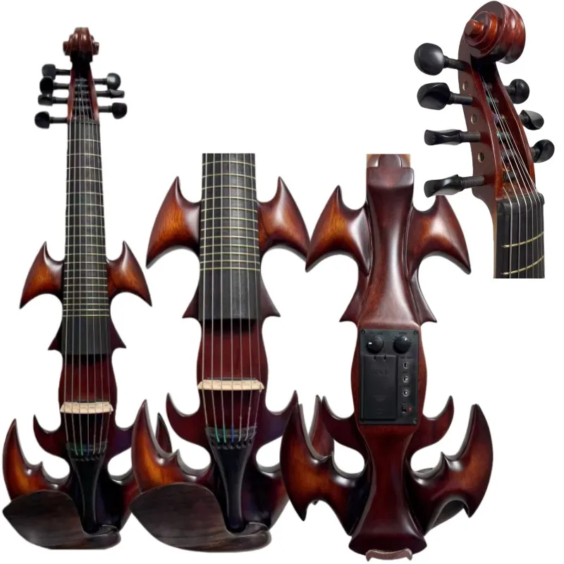Professional SONG Brand 7 strings good 4/4 Electric violin inlay Frets ,solid wood,Free case bow