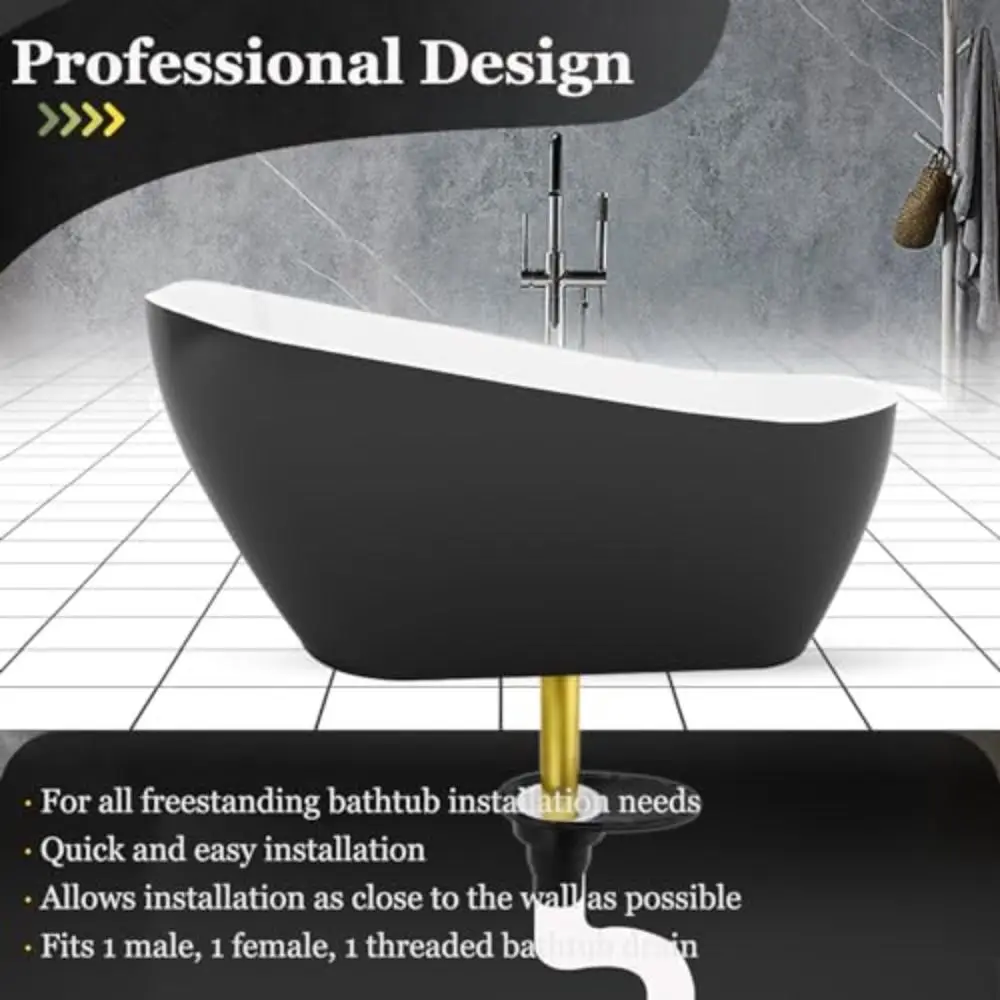 

Отдельностоящий сливной комплект для ванны из нержавеющей стали Прочный устойчивый отдельно стоящий слив для ванны Латунь Отдельно стоящий слив для ванны из АБС-пластика