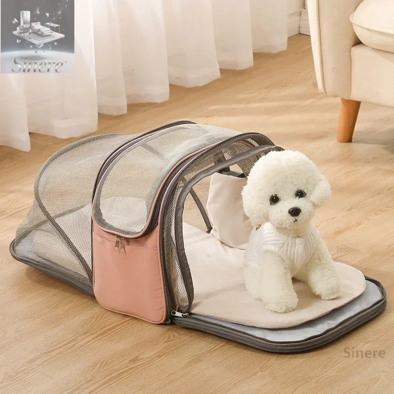 

Pet outing bag cat bag dog bag shoulder backpack teddy outing portable cat cage expandable tunnel