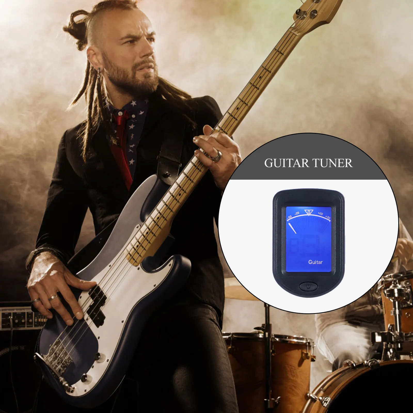 

1Set Durable Guitar Tuner High Quality ABS Flexible Instrument Tuning Tool for Bass Violin Ukulele Multifunctional