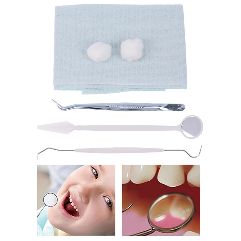 8pcs/Pack Oral Care Combination Dentist Examination Tools Dental Disposable Oral Instrument Case Tray Instrument Case