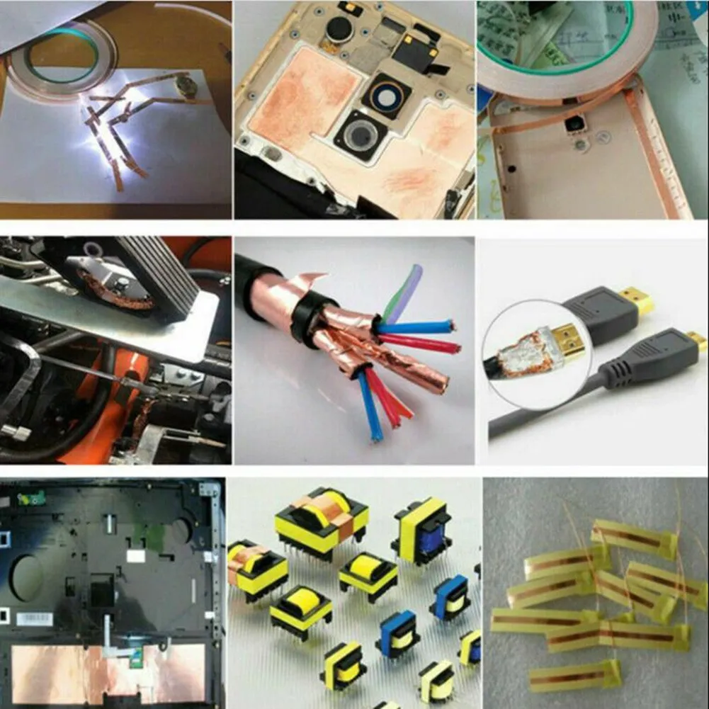 10m Tape Copper Foil Tape Slug Spare Parts Heat Resistance Non-oxidation Pickup Replacement Waterproof 10M 1pc