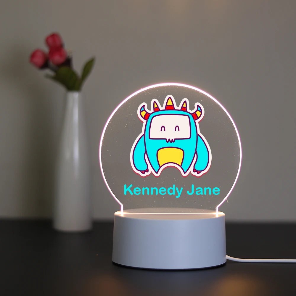 1 personalized customization with love cartoon pattern Bedroom bedside ambient light Room decoration gift RGB night light LED
