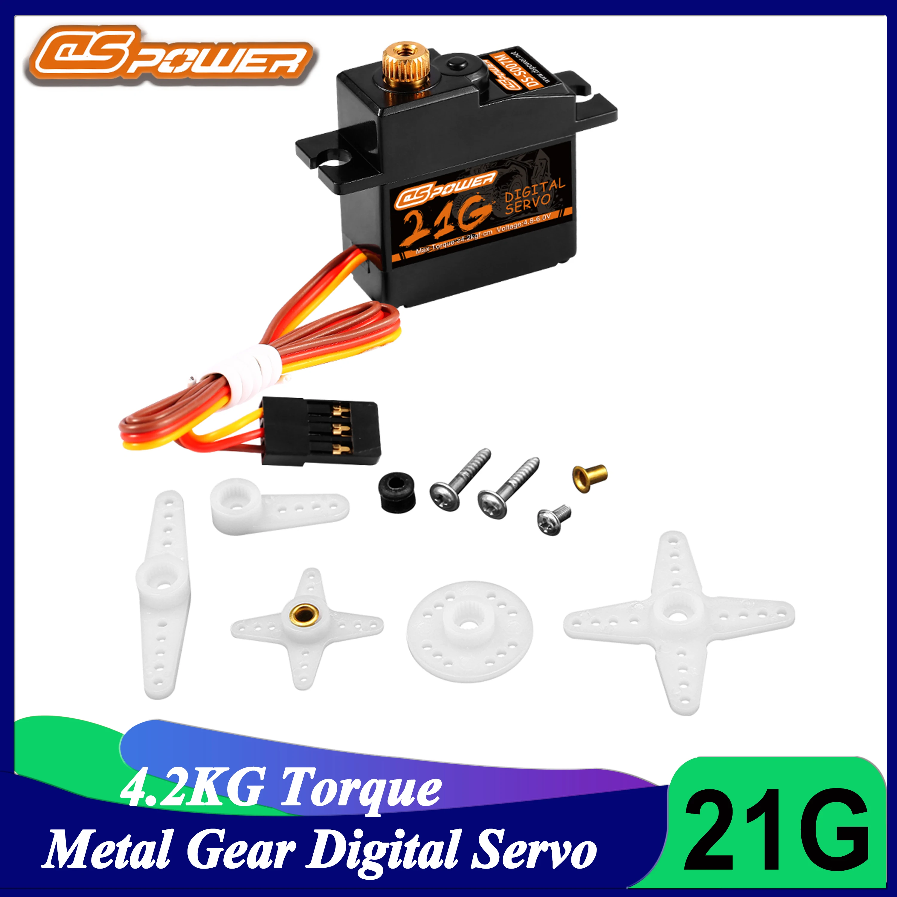 DSpower 21g Metal Gear Waterproof Digital Servo for 1/12 1/16 RC Car Crawler Plane Helicopter Robot Wltoys MN99S MN78 MN168 MN82