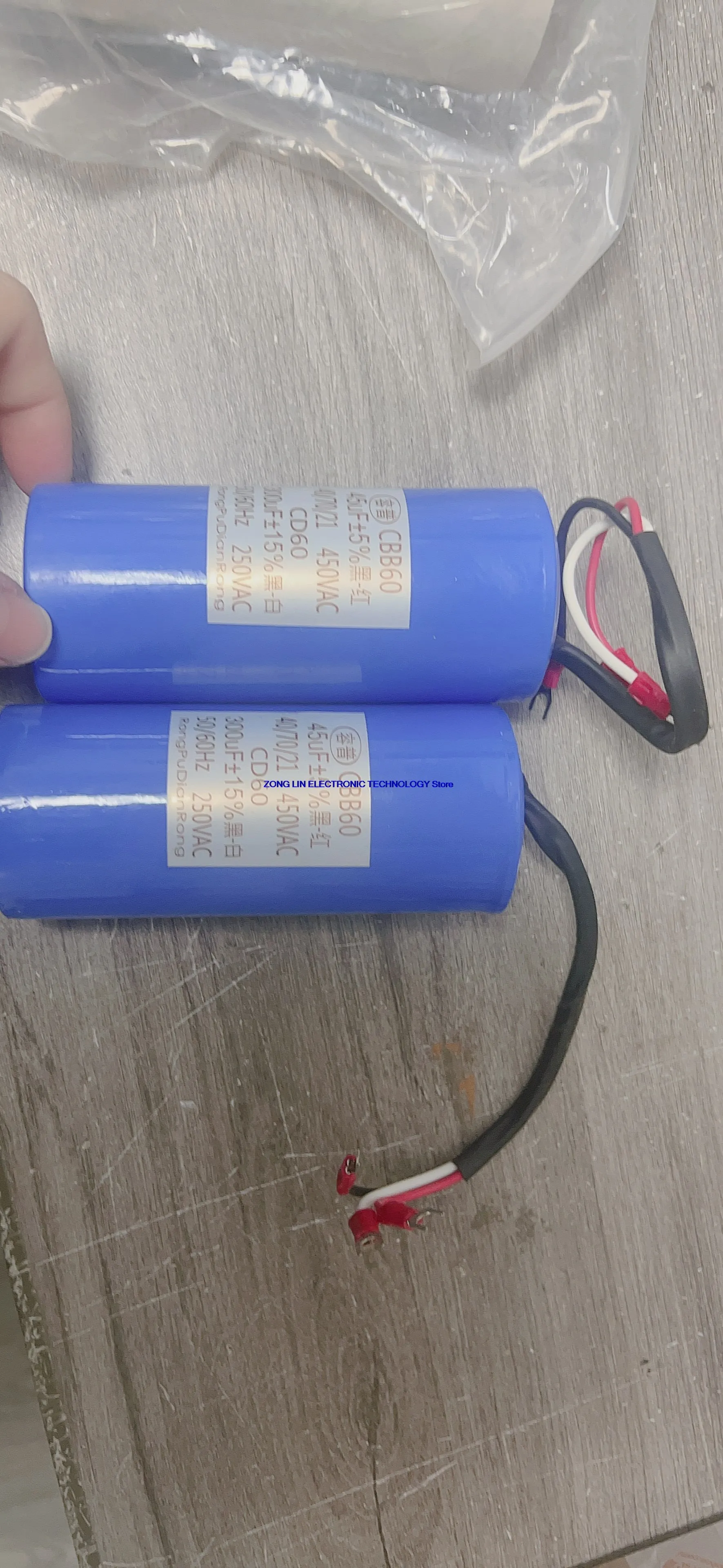 CBB60 Three Wire Four Wire Dual Capacitor 450V Motor Crane Basket Hoist Crane Starting Capacitor Universal    1PCS -1lot