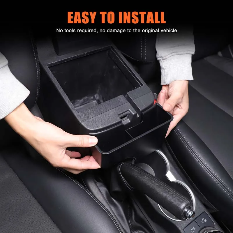 

For Mitsubishi L200 Triton 2019-2023 ABS Black Car Front Center Console Armrest Storage Box Tray Interior Car Accessories