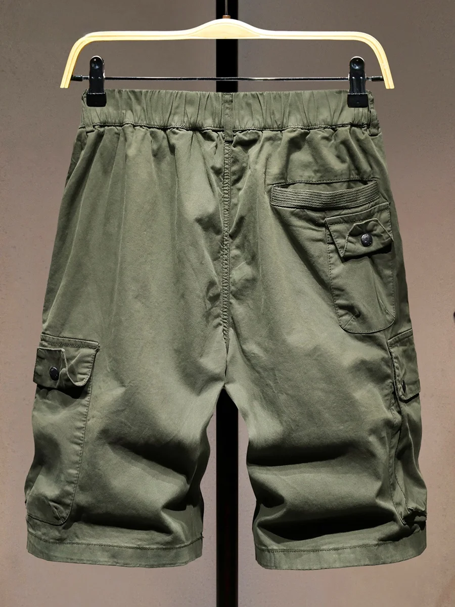 

Trendy American Workwear Casual orts Men's Summer Loose Versatile Mid-ket Five-Quarter Pants Outdoor Youth Faion