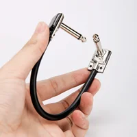 Cable de parches de Pedal de efecto de guitarra eléctrica, Cable plano de 6,35mm, Cable blindado de bajo ruido, Cable de placa de Pedal (15/30/50CM), 1/3/6 Uds.