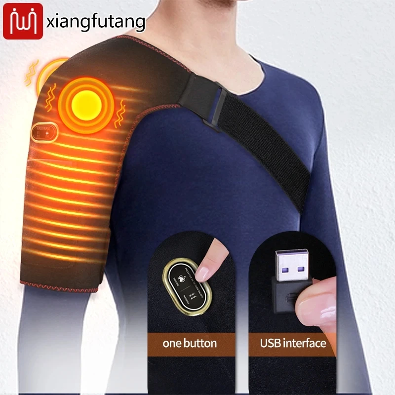 

Электрический массажер для плеч с грелкой, вибрационный массажный поддерживающий пояс, термобрекет для релаксации и облегчения боли