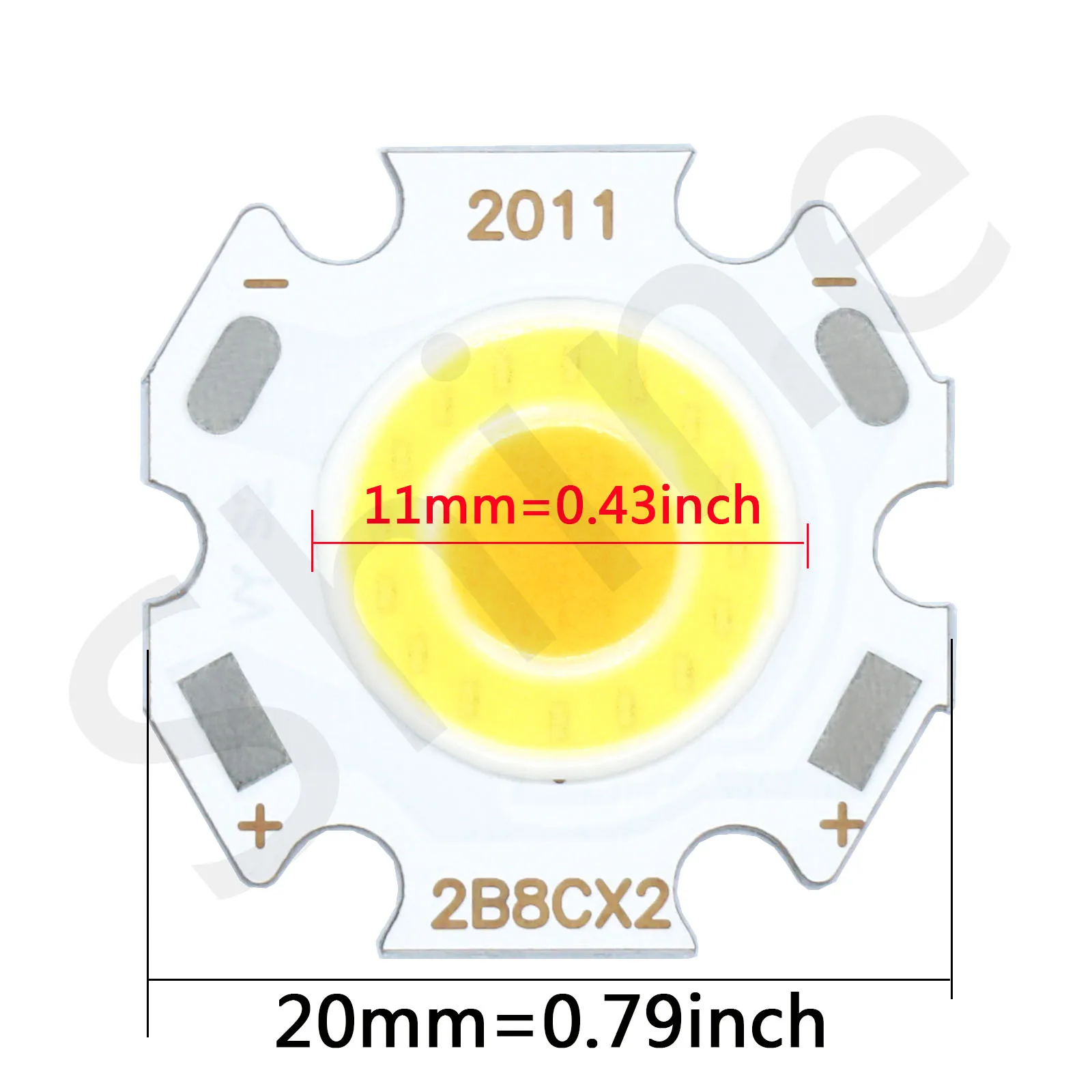 High Power Dual Color COB LED Two Color Source Chip 6W DC 24V 2B8C Light Bulb Light Bead 20mm For Spotlight Downlight Lamps DIY