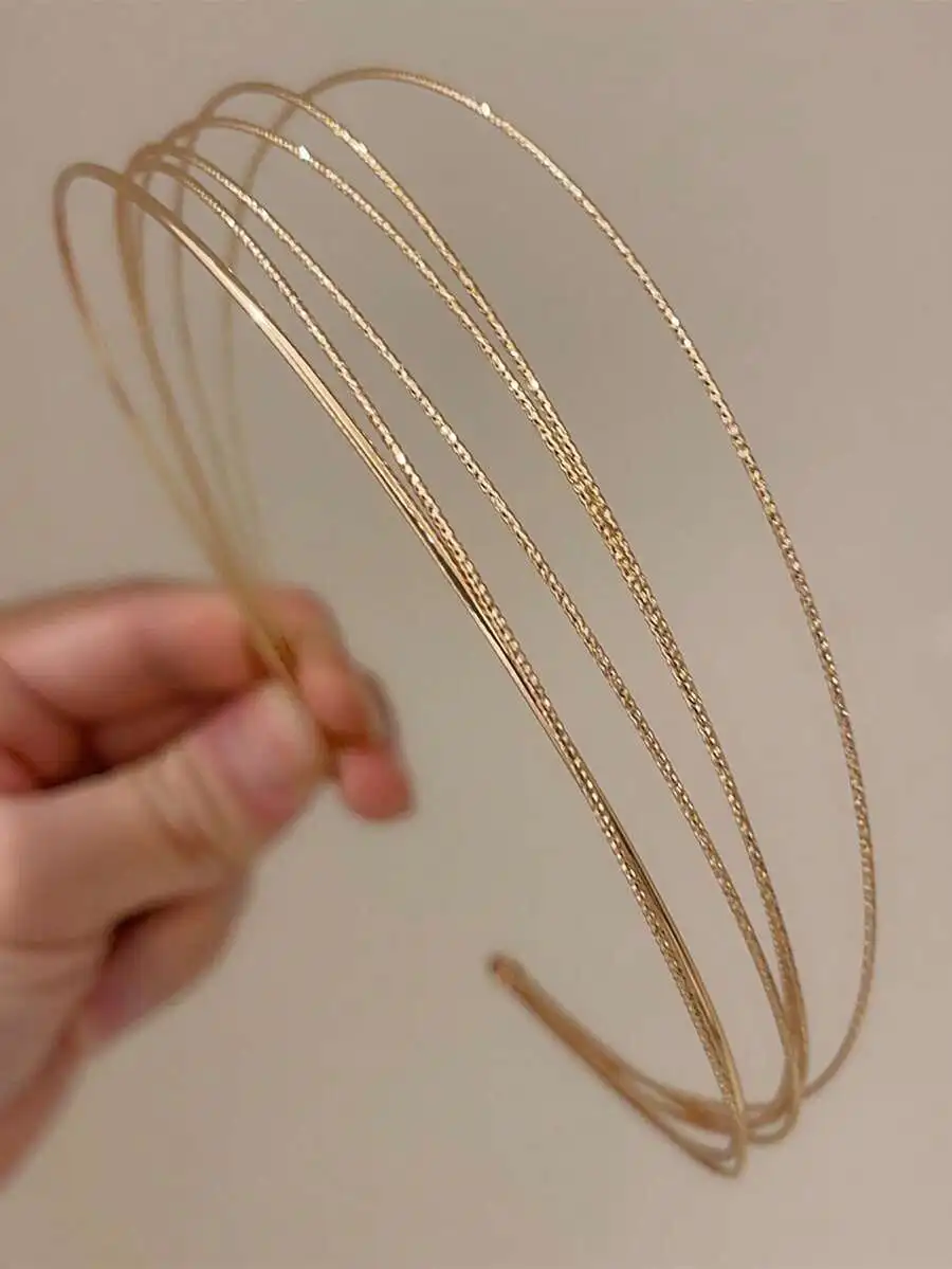 

Thin Wire Metal Headband Minimalist Street Style Hair Hoop Daily Party Outfit Accessory Gift for Women Birthday Present Best Friend Night Out Festival