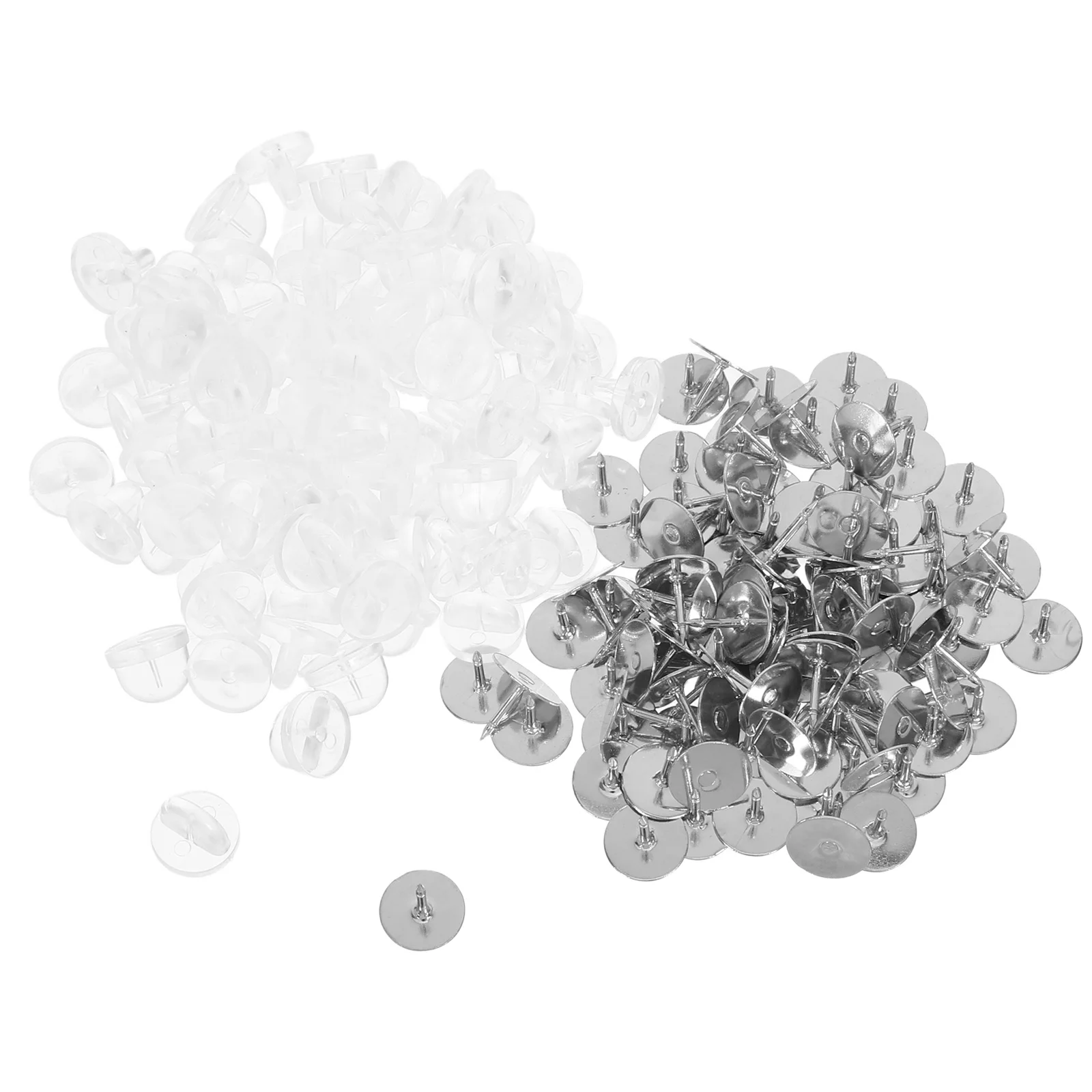 100 مجموعات دبوس ظهورهم المطاط الشفاف قفل حفظة سهلة التركيب لشارات دبابيس المينا دبابيس المشاريع الحرفية