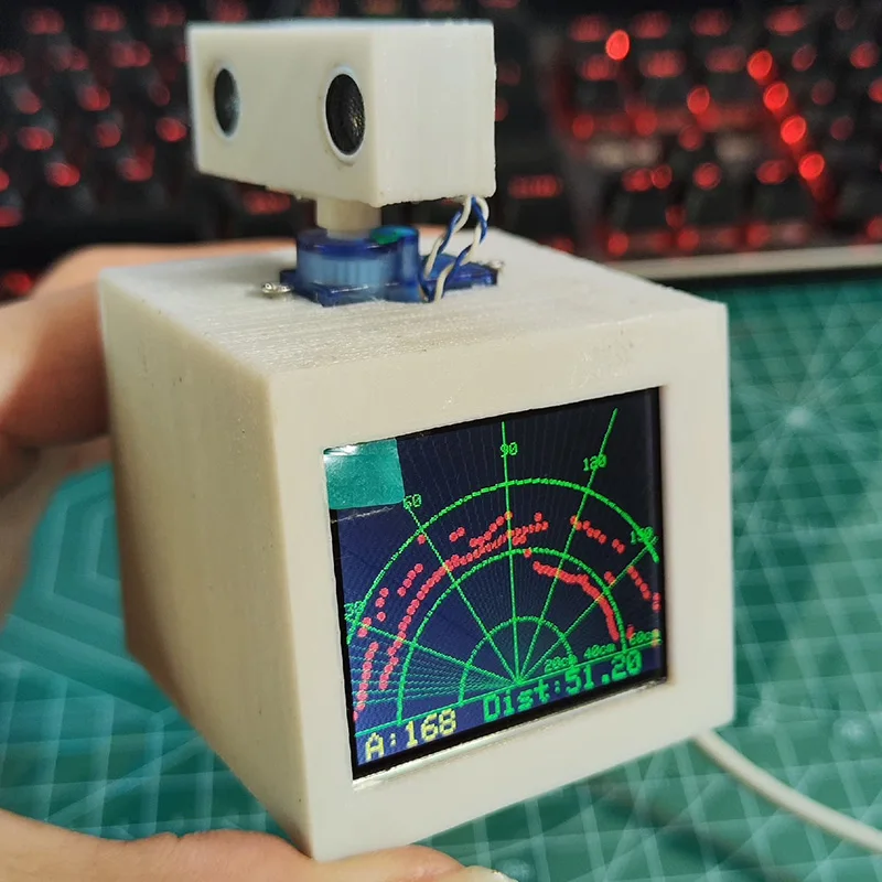 

Ультразвуковой радар Arduino, ультразвуковой радар, 180-градусный сканирующий интерфейс Typec, быстрый отклик, аксессуары для моделирования сцены
