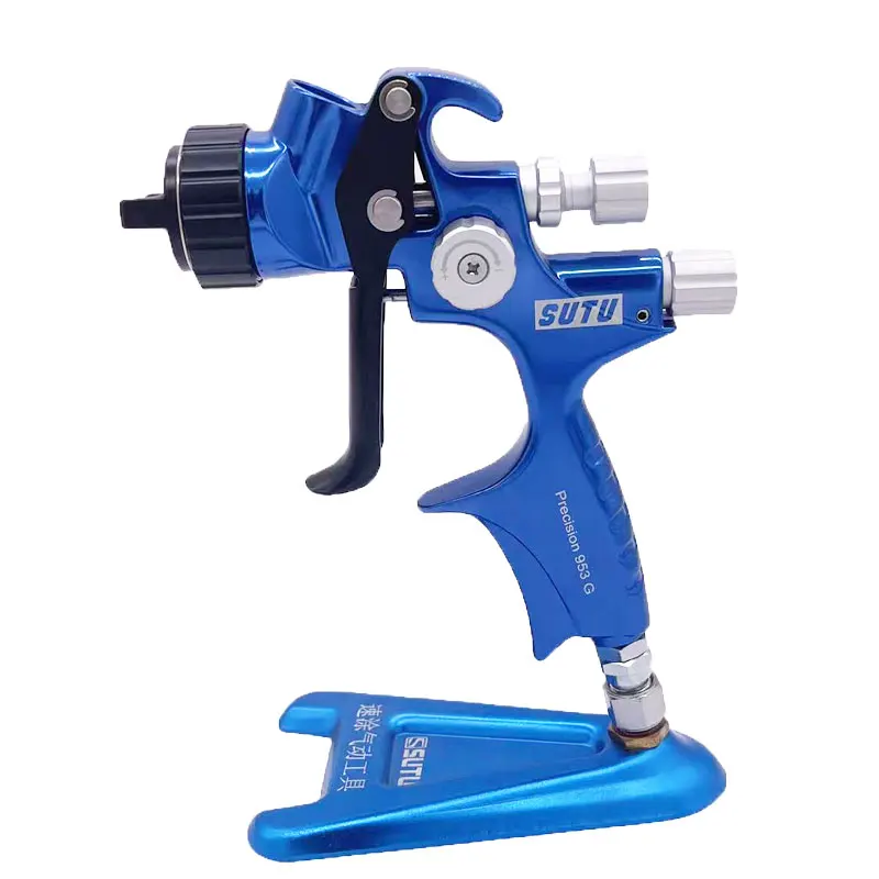 SUTU 95 Series With Pot Spray Gun 1.3MM Nozzle Oil/Water Based Air Paint Spray Guns Painting Gun Airbrush High Quality