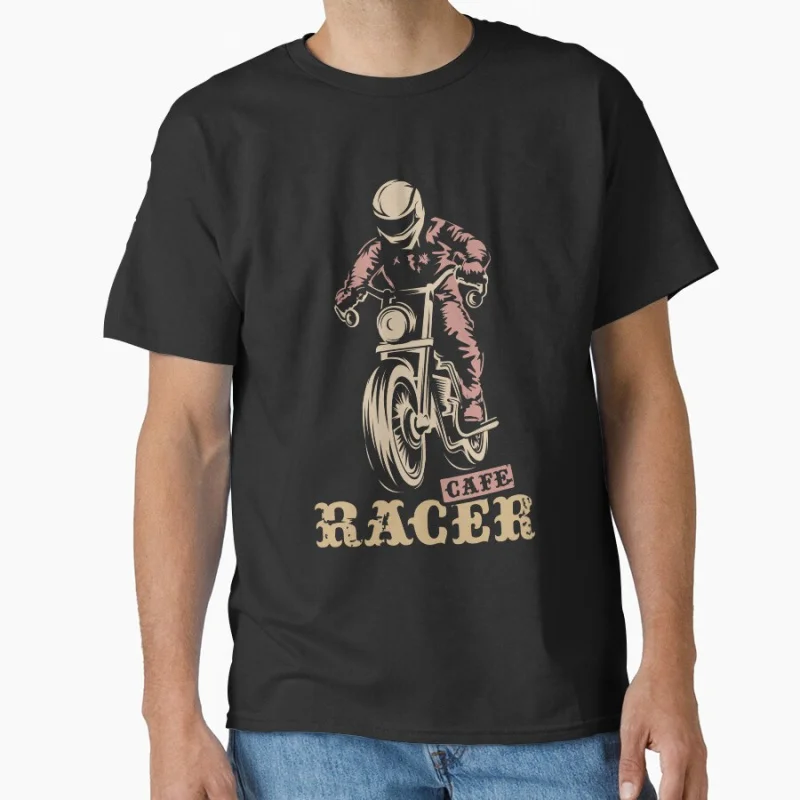 

Retro Cafe racer retro biker vintage moto bike Funny gift t shirt for Motocycle lover large size S-6XL tops