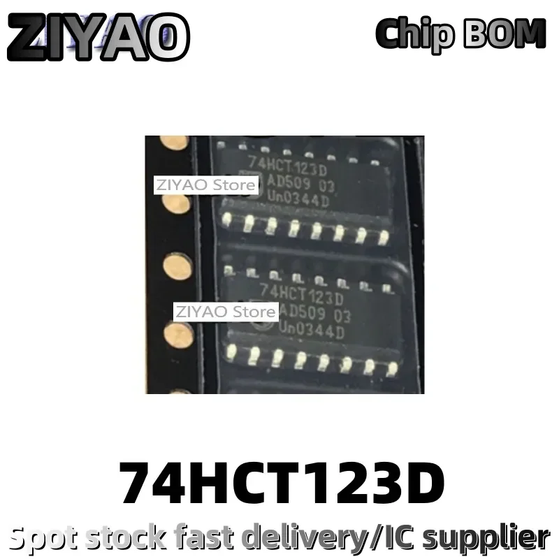 5PCS 74HCT123 74HCT123D SOP16 logic - multi frequency oscillator chip