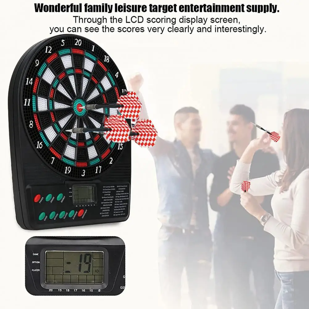 Electronic Dart Board Electric Dartboard with LCD Screen Auto-Scoring Smart Dart Board for Indoor or Outdoor Entertainment