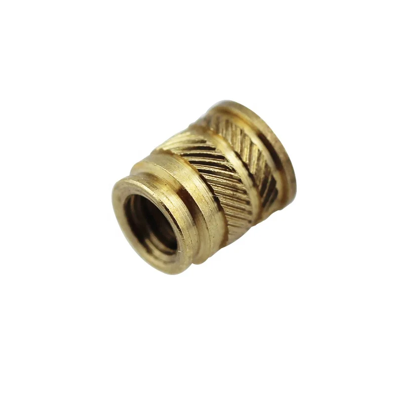 100 pieces China Wholesale Custom Brass Knurled Insert M2 M3 M6 M8 Knurled Copper Insert Nut