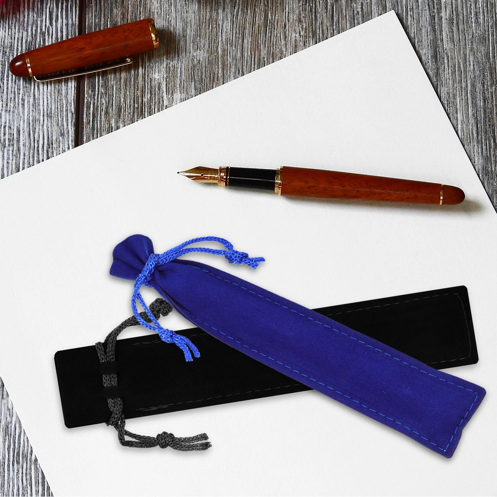 

50 Pcs Fleece Pen Bag Portable Velvet Pouches Pencil Case Drawstring Marker Holder Storage Bags