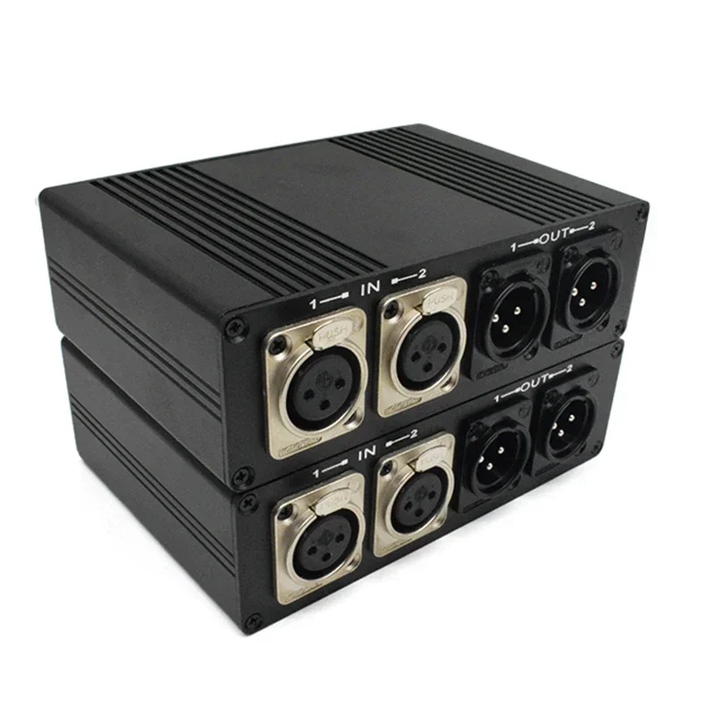 2 CH XLR Audio Fiber Extender over FC Fiber Optical Cable 20Km Bi-directional Balanced 3 pin XLR Fiber Optic Extender Converter