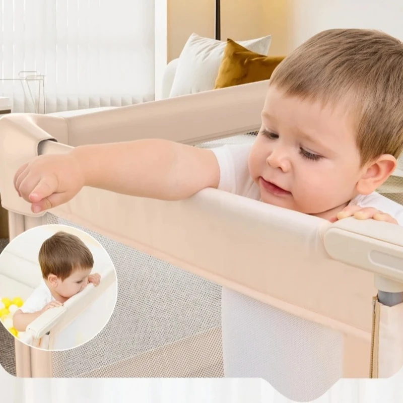 روضة أطفال قابلة للطي، ملعب كبير لسياج أمان الطفل، منطقة ألعاب الأطفال المحمولة، ساحة اللعب الداخلية/الخارجية مع حقيبة حمل #3