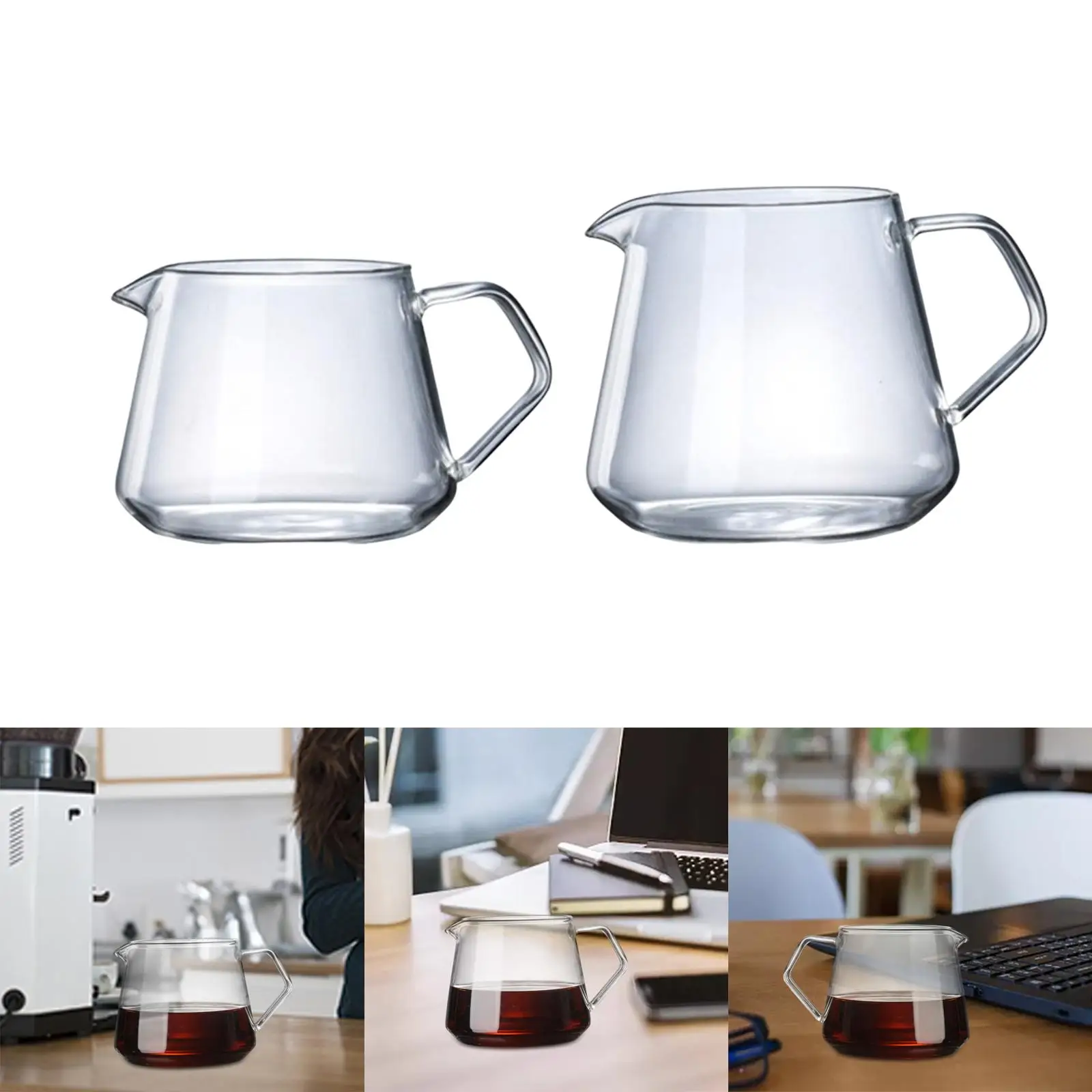 Borosilicate Glass Coffee Maker Coffee Pot Coffee Dripper Brewer Kettle Coffee Sharing Pot for Tea Coffee Cooking