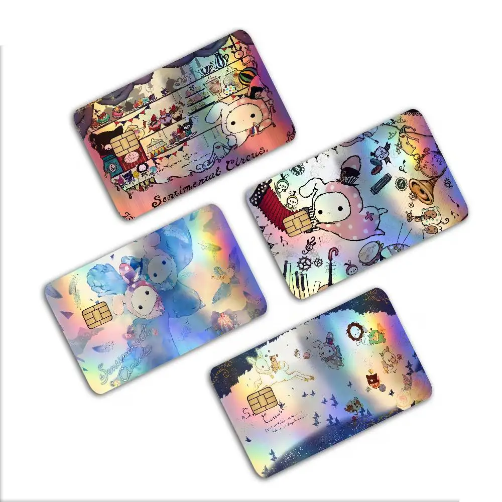 Anime S-SentimentalS C-Circus Minimalist Laser Bank Card Stickers Removable Personal Style Decor