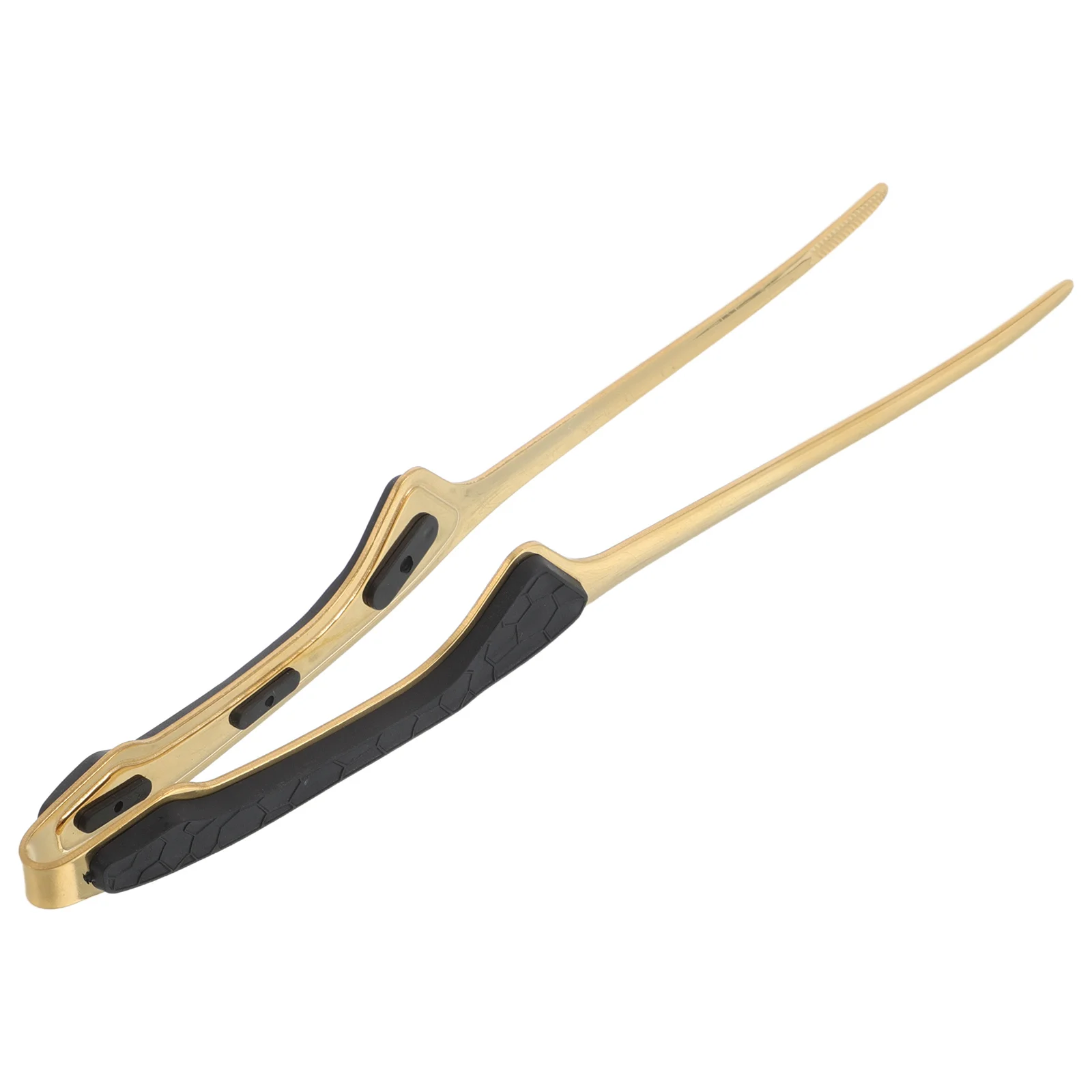 

1pc Heat Resistant Stainless Steel Bbq Tongs Heavy Duty Non Slip Grip Food Steak Clamps For Outdoor Camping Picnics Grilling