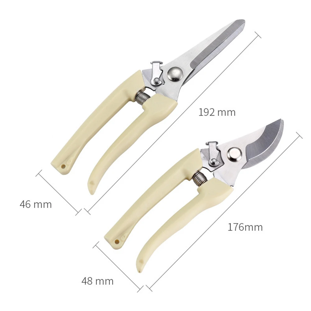1Pc Stainless Steel Pruning Scissors Cutting Multifunctional Flower Tree Branch Bypass Garden Pruner Hand Shear Clipper-Tool