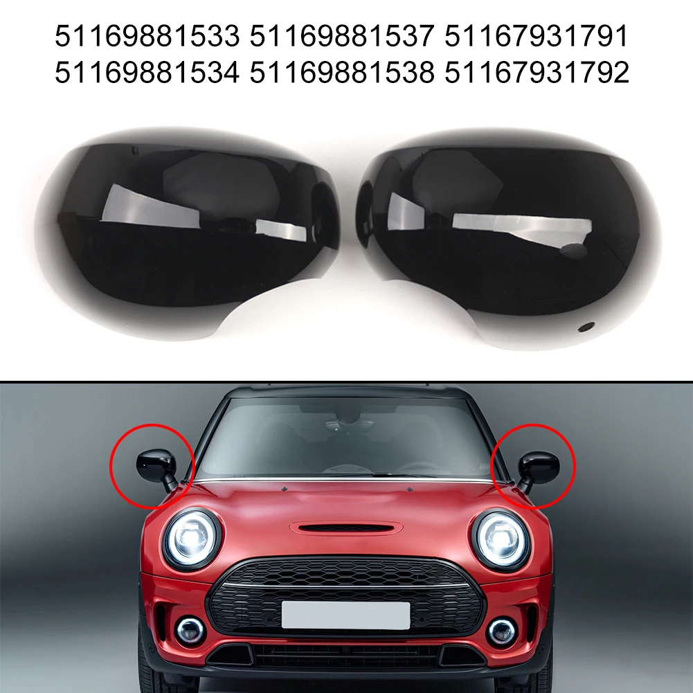 

Rearview Mirror Housing Cover LHD Glossy Black ABS for MINI F54 F55 F56 F57 F60 2020 to 2024 Compatible Models