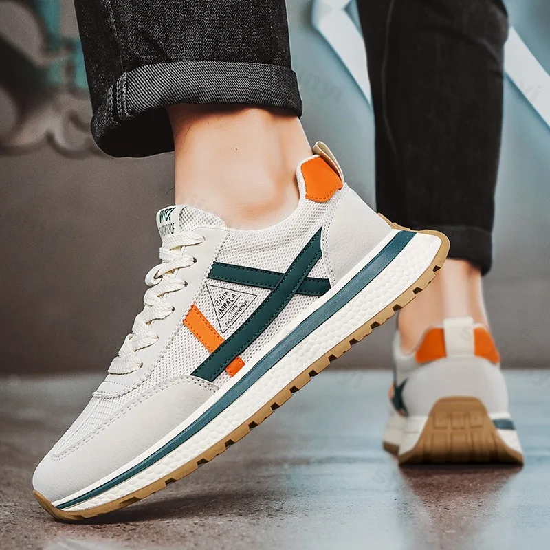 2025 Autumn New Fly Weave Breathable Low Top Casual Sports Shoes for Men's Fashion Trend Versatile Cofmortable Platform sneakers