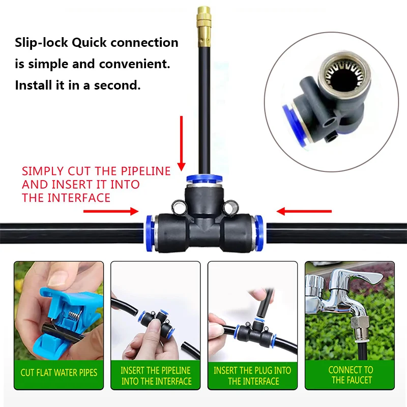 DIY 5-20M Free Shipping Free Bending Universal Spray Kit for Backyard Garden Irrigation Sprinkler Misting Cooling Humidification