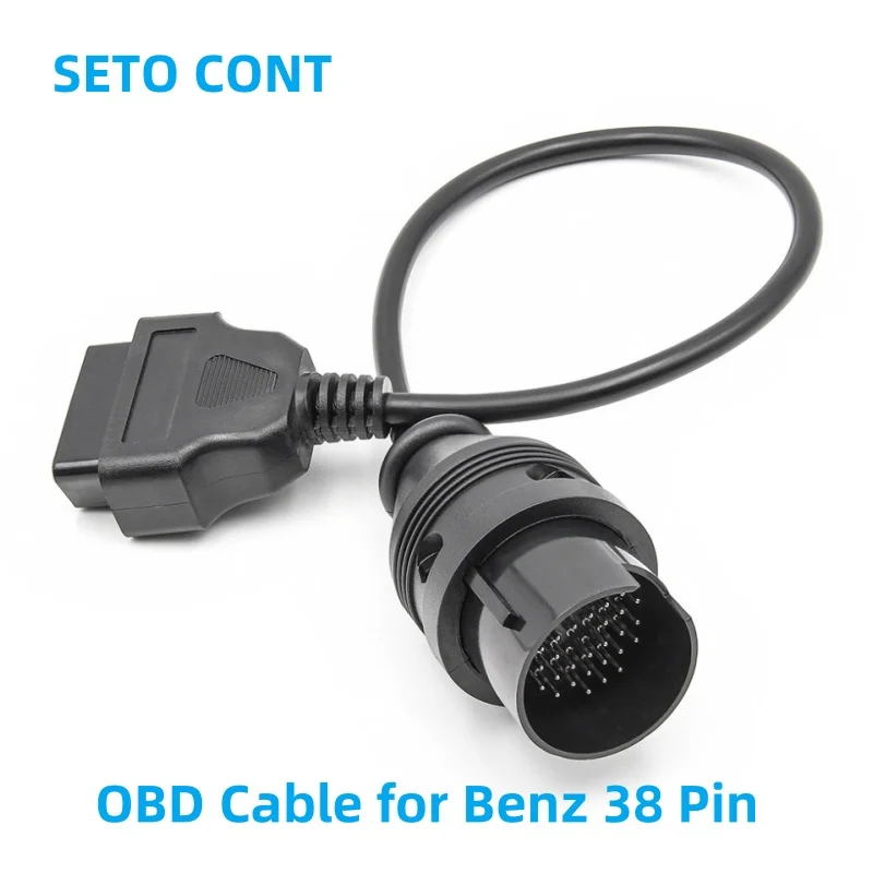 30 CM OBD Cable for Mercedes Benz 38 Pin Male to 16 Pin Female OBDII Extension Cable on MB Vehicle with 38 Pin Female Socket