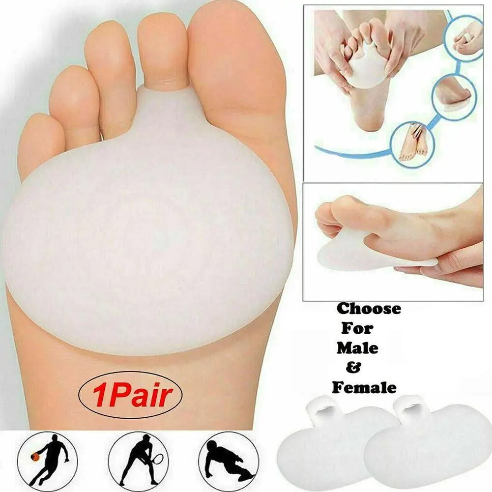 

1Pair Silicone Gel Forefoot Pads Metatarsal Support Ball Of Foot Cushions Orthotics Pad Pain Relief Mortons Neuroma Soft Insole
