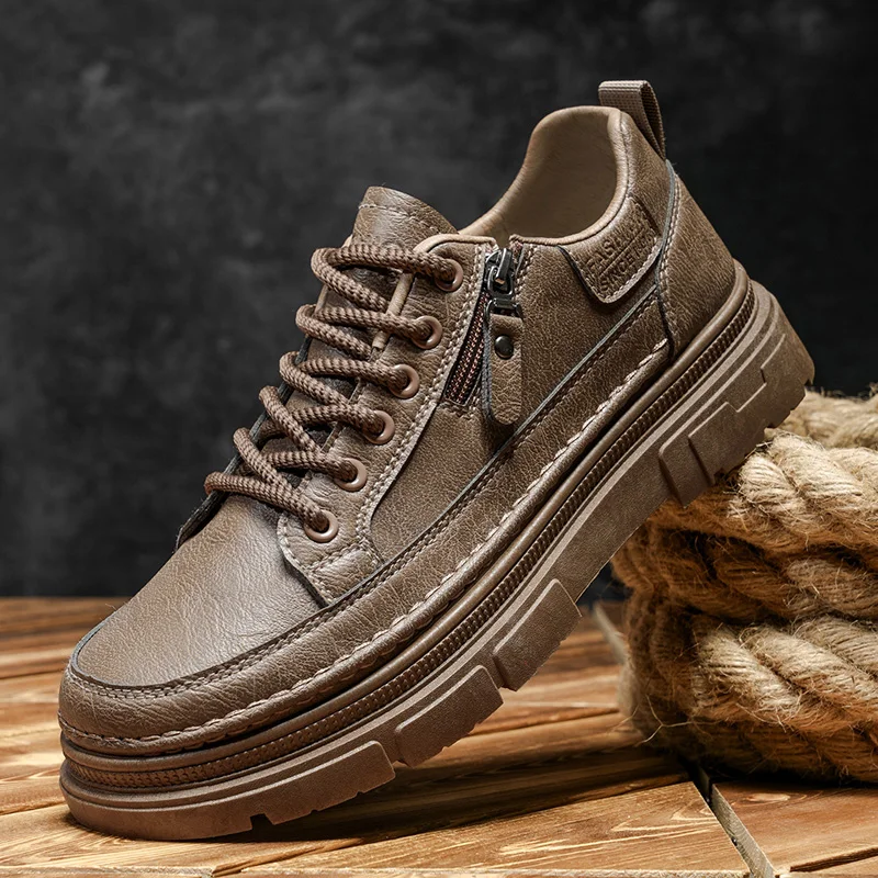 

Men's Casual Sneakers Autumn New Style Comfortable Platform Shoes Fashion Designer Men's Non-slip Work Boots Zapatillas Hombre