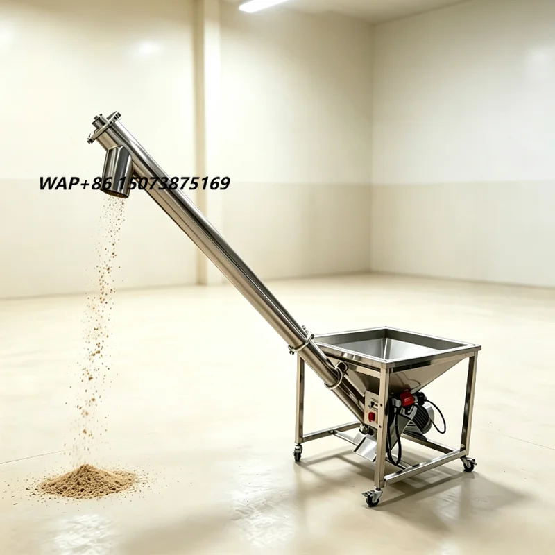 Food Grade Screw Conveyor Stainless Steel Screw Feeder Conveyor for Feed Mill Grain Powder Material Handling