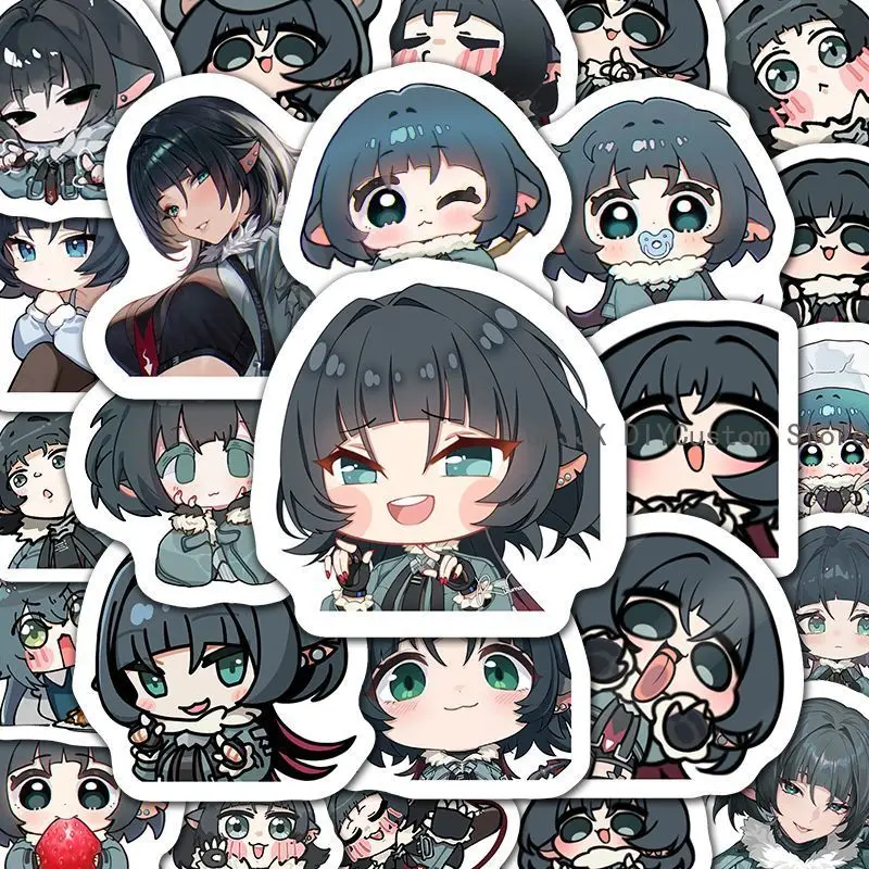 

60Pcs Jane Doe Zenless Zone Zero Game Q-version Stickers Decoration Laptop Phone Suitcase Notebook Label Stationery Sticker Gift