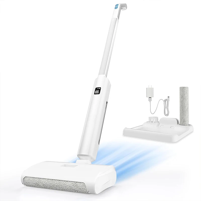 Elektryczny mop na patyku Bezprzewodowy odkurzacz do podłóg na mokro i sucho Mop do czyszczenia Bezprzewodowe mopy do mycia podłóg drewnianych Odkurzacz