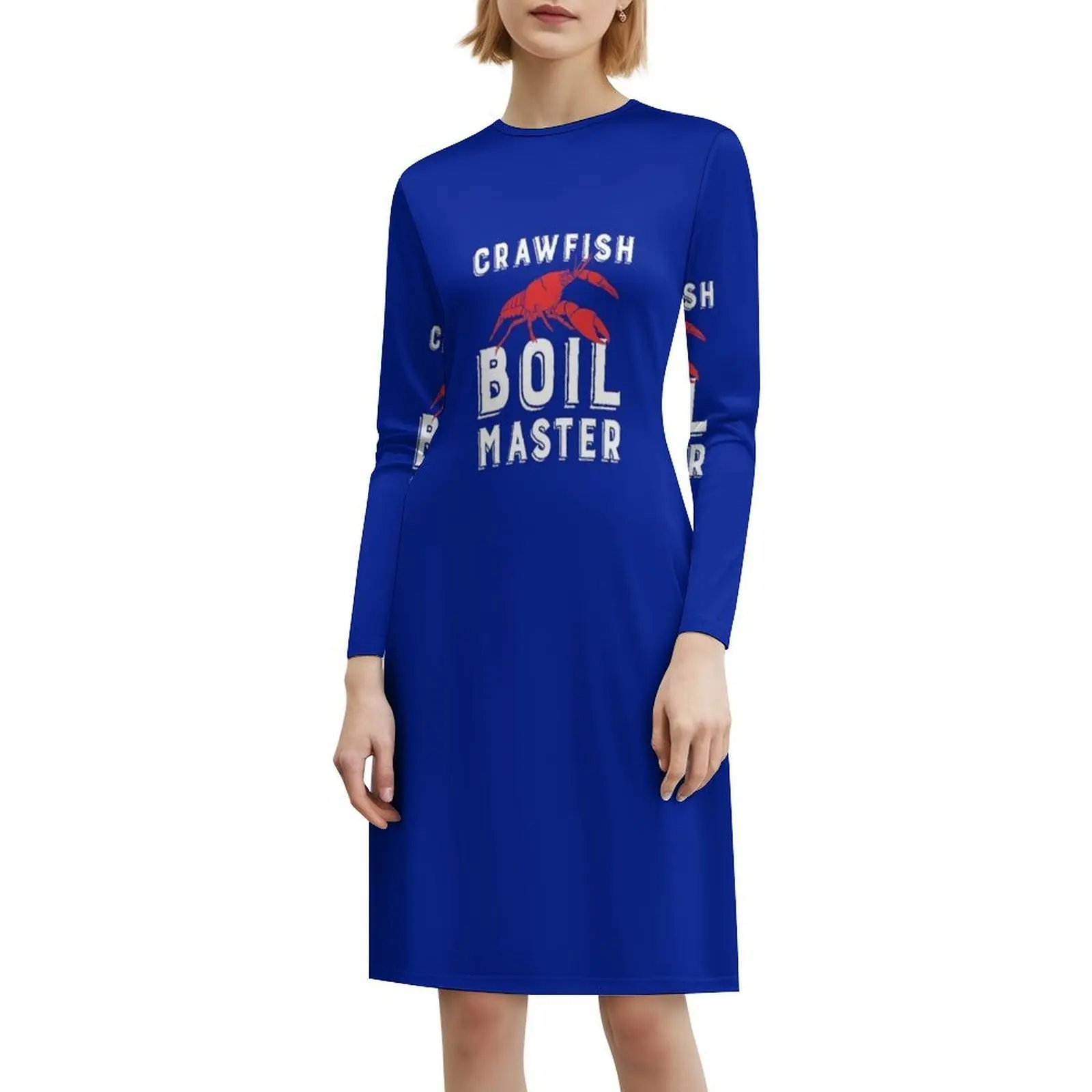 جراد يغلي ماستر الأحمر جراد البحر عاشق هدية ل Foodie البوهيمي فستان بلا أكمام للنساء طباعة فساتين حفلات الشاطئ جراد البحر #6